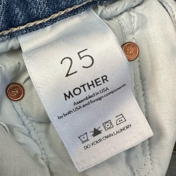 Mother Denim Tomcat Ankle Jeans in Confession Wash | High Waist Distressed | 25 - Picture 12 of 16